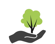 palm holding a tree icon